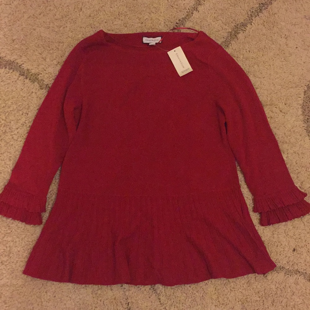 Ruffled sweater